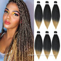 Easy Braids Synthetic Crochet Pre Stretched Easy Braiding Hair Extensions For African Women
